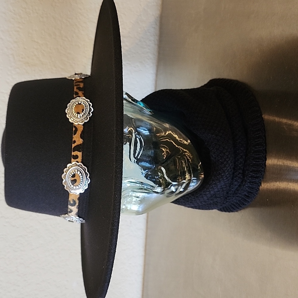 Western Wide Brim Pork Pie Fedora Hat NWT